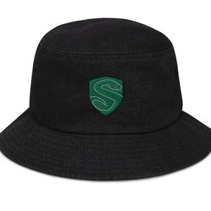 Black Denim Slytherin Bucket Hat